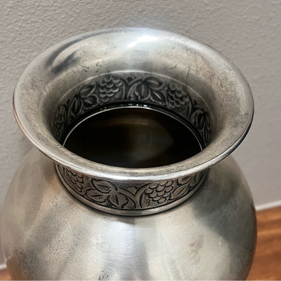 Vintage Pottery Barn Silver Vase 10.5” - Picture 5 of 9